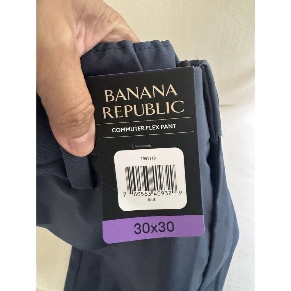 Banana Republic Men's Commuter Flex Pants, Blue, Size 30X30
